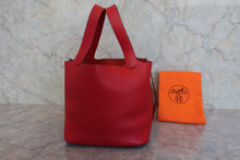 画像をギャラリービューアに読み込む, HERMES／エルメス ピコタンＭＭ トリヨンクレマンス ヴァーミリオン □G刻印 ハンドバッグ 800030039
