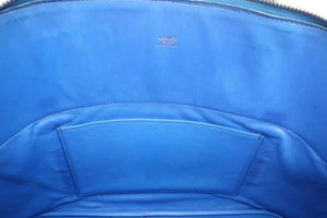 HERMES／エルメス ボリード35 クシュベル ブルーフランス 〇X刻印 ショルダーバッグ 700030069