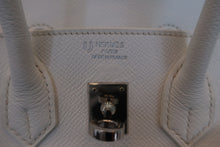 将图片加载到图库查看器，HERMES BIRKIN 25 Personal order Epsom leather White □R刻印 Hand bag 600100017
