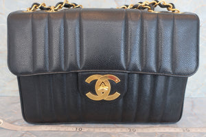 CHANEL/香奈儿 coco小姐 单盖 链条包 荔枝皮 Black/Gold hadware(黑色/金色金属) 肩背包 600070120