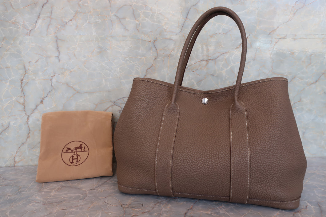 HERMES／エルメス ガーデンパーティPM ネゴンダ エトゥープ T刻印 トートバッグ 700030281