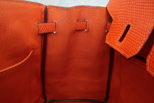 将图片加载到图库查看器，HERMES BIRKIN 25 Lizard Orange □J刻印 Hand bag 600090289
