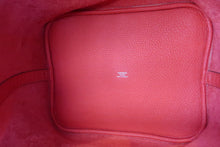 将图片加载到图库查看器，HERMES PICOTIN LOCK GM Clemence leather Rouge tomate X刻印 Hand bag 600040213
