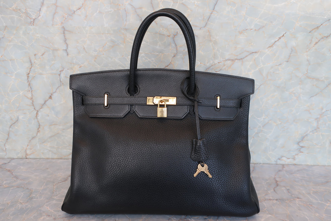 HERMES／エルメス バーキン40 トゴ ブラック 〇X刻印 ハンドバッグ 700110015