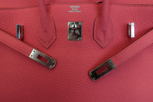 将图片加载到图库查看器，HERMES BIRKIN 25 Clemence leather Rose lipstick □Q刻印 Hand bag 600100015
