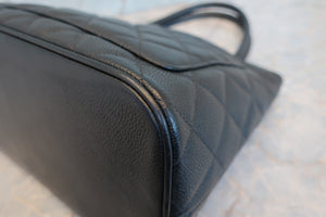 CHANEL/シャネル 復刻トート キャビアスキン ブラック/シルバー金具 トートバッグ 700080197
