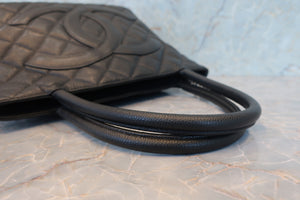 CHANEL/シャネル 復刻トート キャビアスキン ブラック/シルバー金具 トートバッグ 700080197