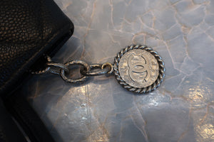 CHANEL/シャネル 復刻トート キャビアスキン ブラック/シルバー金具 トートバッグ 700080197