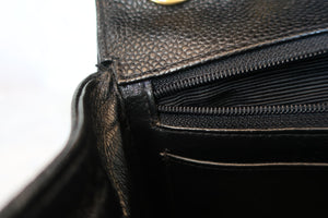 CHANEL Big Matelasse single flap chain shoulder bag Caviar skin Black/Gold hadware Shoulder bag 700100035