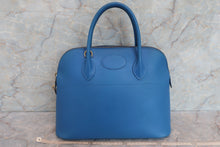 Load image into Gallery viewer, HERMES BOLIDE 35 Graine Couchevel leather Blue france 〇Y Engraving Shoulder bag 600060107
