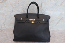 Load image into Gallery viewer, HERMES BIRKIN 40 Togo leather Black □M Engraving Hand bag 600120112
