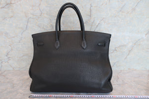 HERMES BIRKIN 40 Togo leather Black □M Engraving Hand bag 600120112