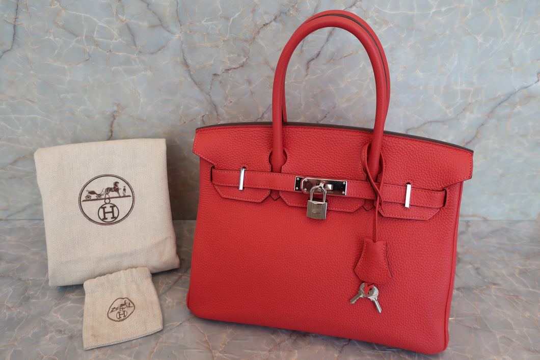 HERMES BIRKIN 30 Togo leather Rouge pivoine □R刻印 Hand bag 600040197