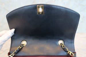 CHANEL/シャネル ダイアナマトラッセチェーンショルダーバッグ ラムスキン ブラック/ゴールド金具 ショルダーバッグ 700080191