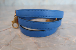 HERMES BOLIDE 35 Graine Couchevel leather Blue france 〇Y Engraving Shoulder bag 600060107