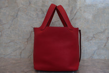 将图片加载到图库查看器，HERMES PICOTIN LOCK PM Clemence leather Rouge casaque A刻印 Hand bag 600100028
