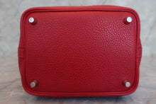 将图片加载到图库查看器，HERMES PICOTIN LOCK PM Clemence leather Rouge casaque A刻印 Hand bag 600100028
