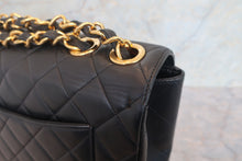 Load image into Gallery viewer, CHANEL Medium Matelasse single flap chain shoulder bag Lambskin Black/Gold hadware Shoulder bag 700120157
