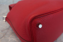 将图片加载到图库查看器，HERMES PICOTIN LOCK PM Clemence leather Rouge casaque A刻印 Hand bag 600100028
