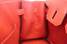 将图片加载到图库查看器，HERMES BIRKIN 30 Togo leather Rouge pivoine □R刻印 Hand bag 600040197
