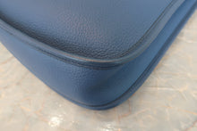 Load image into Gallery viewer, HERMES EVELYNE 2PM Clemence leather Blue saphir □K Engraving Shoulder bag 600070041
