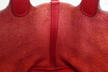 将图片加载到图库查看器，HERMES PICOTIN LOCK PM Clemence leather Rouge casaque A刻印 Hand bag 600100028
