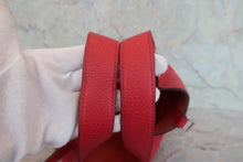 将图片加载到图库查看器，HERMES PICOTIN LOCK MM Clemence leather Rouge casaque X刻印 Hand bag 800070156
