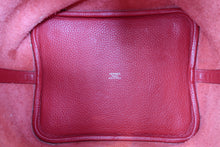 将图片加载到图库查看器，HERMES PICOTIN LOCK MM Clemence leather Rouge casaque X刻印 Hand bag 800070156
