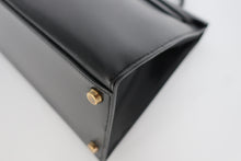 画像をギャラリービューアに読み込む, HERMES／エルメス ケリー32 ボックスカーフ ブラック 〇S刻印 ハンドバッグ 800100108
