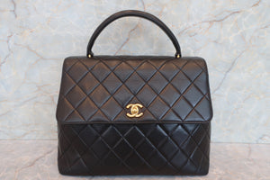CHANEL/シャネル マトラッセハンドバッグ ラムスキン ブラック/ゴールド金具 ハンドバッグ 700060149