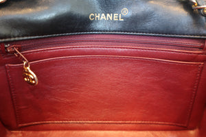 CHANEL/シャネル ダイアナマトラッセチェーンショルダーバッグ ラムスキン ブラック/ゴールド金具 ショルダーバッグ 700080066