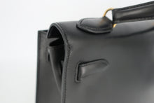 画像をギャラリービューアに読み込む, HERMES／エルメス ケリー32 ボックスカーフ ブラック 〇S刻印 ハンドバッグ 800100108
