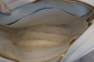 CHANEL/シャネル バイアスステッチチェーンショルダーバッグ キャビアスキン ホワイト/ゴールド金具 ショルダーバッグ 700080101