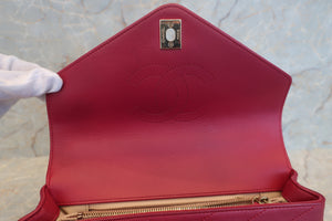 CHANEL/シャネル Vステッチシングルフラップチェーンショルダーバッグ ラムスキン ピンク/ゴールド金具 ショルダーバッグ 500100055
