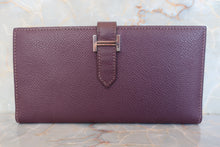 将图片加载到图库查看器，HERMES  Bearn Soufflet Epsom leather Raisin □I刻印 Wallet 600110171
