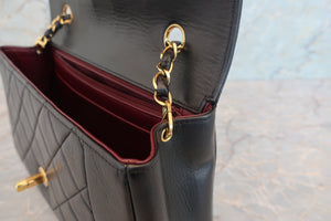 CHANEL/シャネル ダイアナマトラッセチェーンショルダーバッグ ラムスキン ブラック/ゴールド金具 ショルダーバッグ 700070186