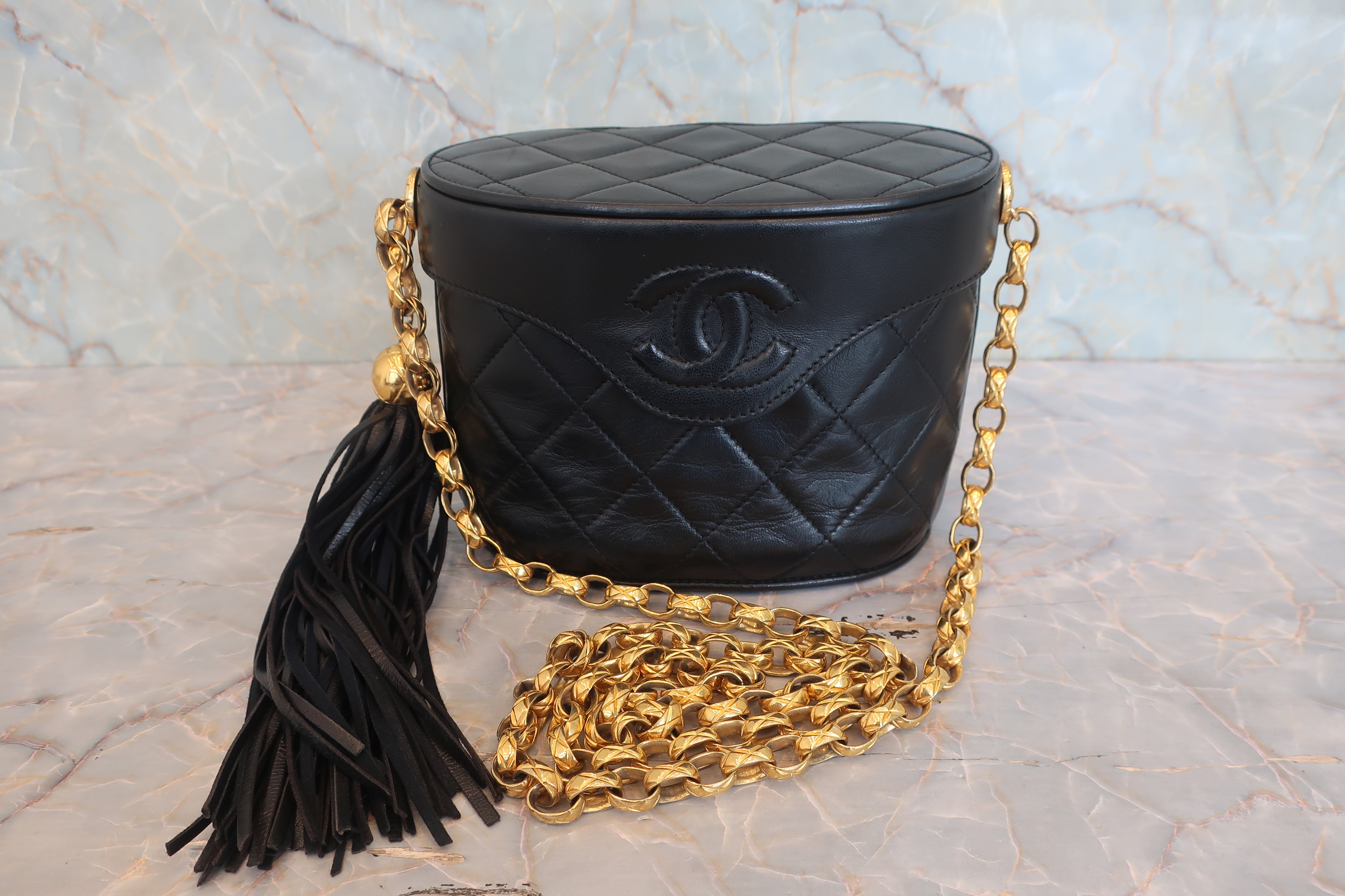 お買い得 CHANEL マトラッセ フリンジ ラムスキン シールあり CHANEL/シャネル マトラッセフリンジチェーンショルダーバッグ