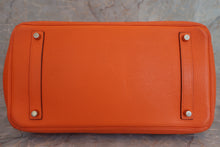 Load image into Gallery viewer, HERMES BIRKIN 35 Clemence leather Orange □M Engraving Hand bag 600060050
