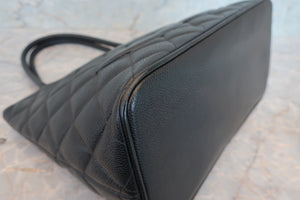 CHANEL/シャネル 復刻トート キャビアスキン ブラック/シルバー金具 トートバッグ 700060102