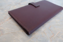 将图片加载到图库查看器，HERMES  Bearn Soufflet Epsom leather Raisin □I刻印 Wallet 600110171
