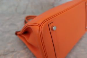 HERMES BIRKIN 30 Epsom leather Orange □L Engraving Hand bag 500100254