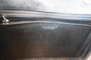 CHANEL/シャネル 中マトラッセシングルフラップチェーンショルダーバッグ キャビアスキン ブラック/シルバー金具 ショルダーバッグ 600080234