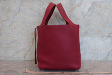 将图片加载到图库查看器，HERMES PICOTIN LOCK PM Clemence leather Ruby T刻印 Hand bag 600110028
