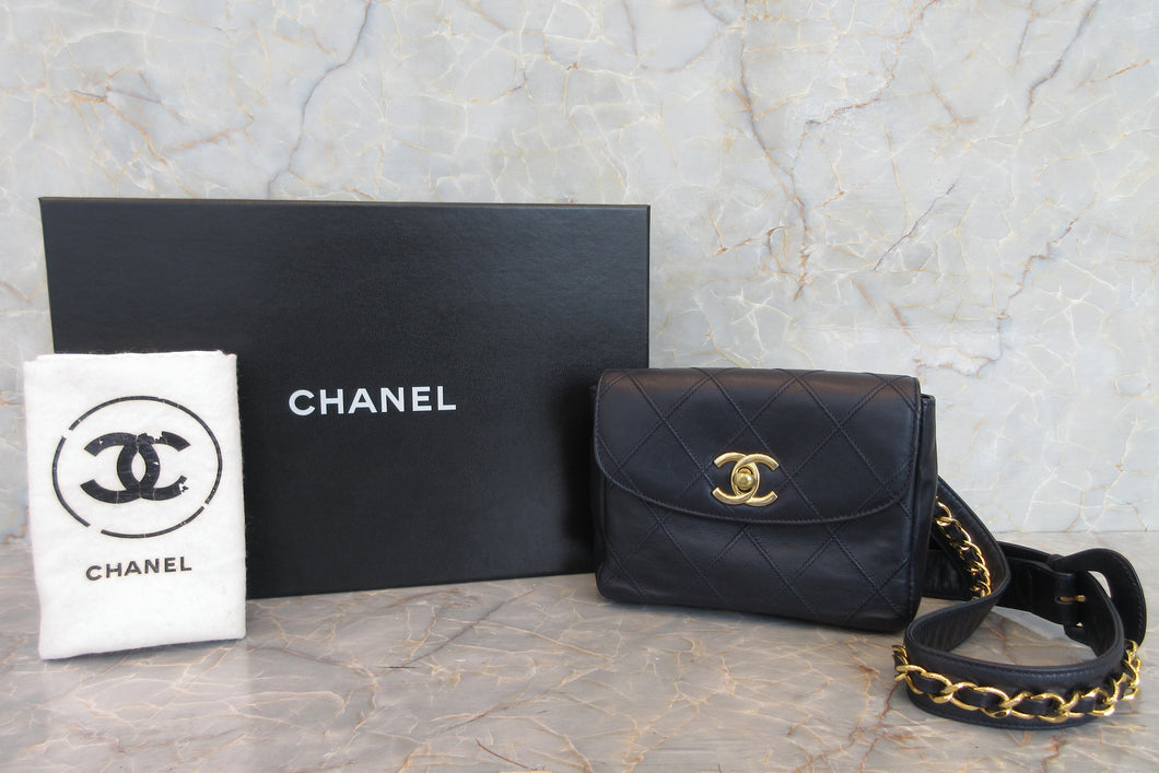 CHANEL/シャネル ビコローレウエストバッグ ラムスキン ネイビー/ゴールド金具 ウエストバッグ 600120238