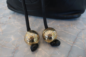 CHANEL/シャネル ココマーク巾着チェーンショルダーバッグ ラムスキン ブラック/ゴールド金具 ショルダーバッグ 700080163