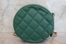 画像をギャラリービューアに読み込む, CHANEL/シャネル ココマークラウンドチェーンショルダーバッグ ラムスキン グリーン/ゴールド金具 ショルダーバッグ 700110042
