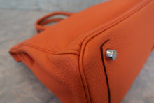 Load image into Gallery viewer, HERMES BIRKIN 30 Clemence leather Orange □K Engraving Hand bag 700120078

