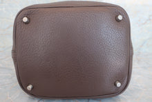 将图片加载到图库查看器，HERMES PICOTIN MM Clemence leather Chocolat □K刻印 Hand bag 600070168
