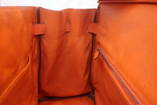 Load image into Gallery viewer, HERMES BIRKIN 30 Clemence leather Orange □K Engraving Hand bag 700120078
