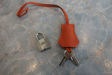 Load image into Gallery viewer, HERMES BIRKIN 30 Clemence leather Orange □K Engraving Hand bag 700120078
